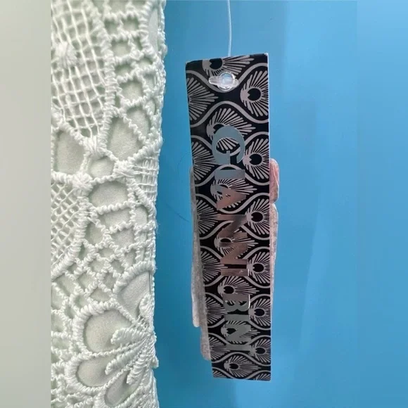 Lace Spaghetti Strap Midi Dress in Light Mint - Picture 3 of 8